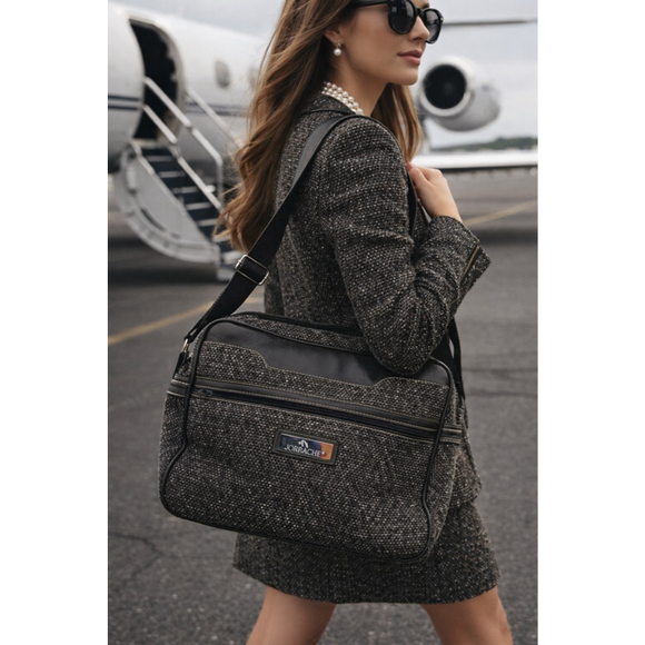 Jordache Handbags - Vintage Jordache Tweed Carry On Travel Bag Old Money Classic Quiet Luxury Tote